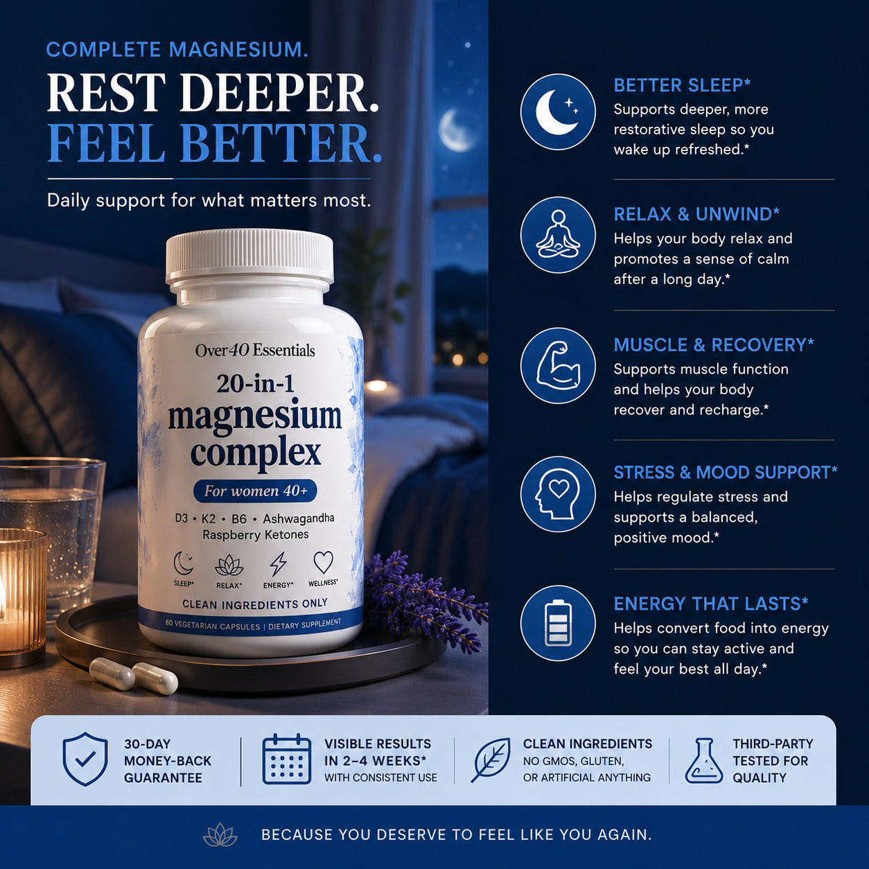Magnesium Complex · 20-in-1 · for deeper sleep & relaxation